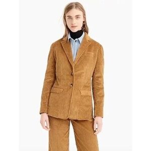 J. CREW Corduroy Party 2-Button Blazer Camel Tan Size 4